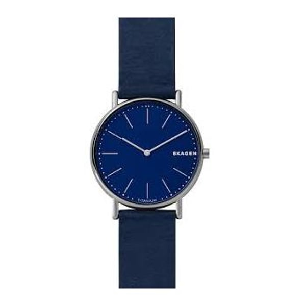 Skagen Signatur Blue Leather Men Watch SKW6481