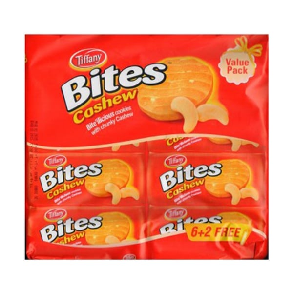 Tiffany Bites Cashew Cookies 90g Pack Of 8 Tiffany Bites Cashew Cookies 90g Pack Of 8