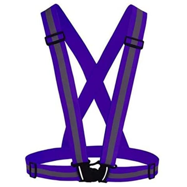 Reflective Vest Running Gear, Adjustable Safety Vest, Outdoor Reflective Belt High Visibility for Night Running, Jogging, Walking, Cycling, Motorcycle, Dog Walk | Purple
