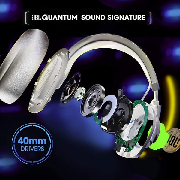 JBL QUANTUM100WHT Wired Over Ear Headphones White