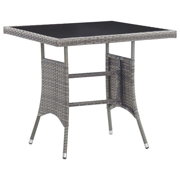 Vidaxl Garden Table Anthracite 80x80x74 Cm Poly Rattan