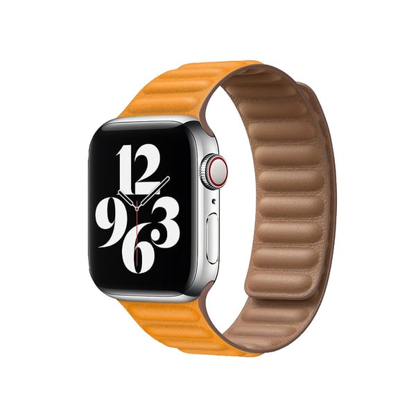 Promate Genuine Leather Band Replacement with Magnetic Lock for Apple Watch 42/44mm, Maglet-44 Clf.P