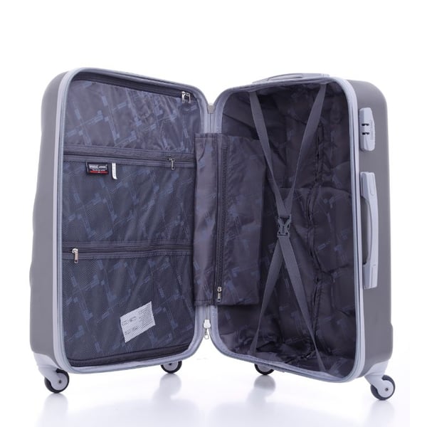 Para John ABS Luggage Travel Trolley With 4 Wheels 3pcs Set Grey Para John ABS Luggage Travel Trolley With 4 Wheels 3pcs Set Grey