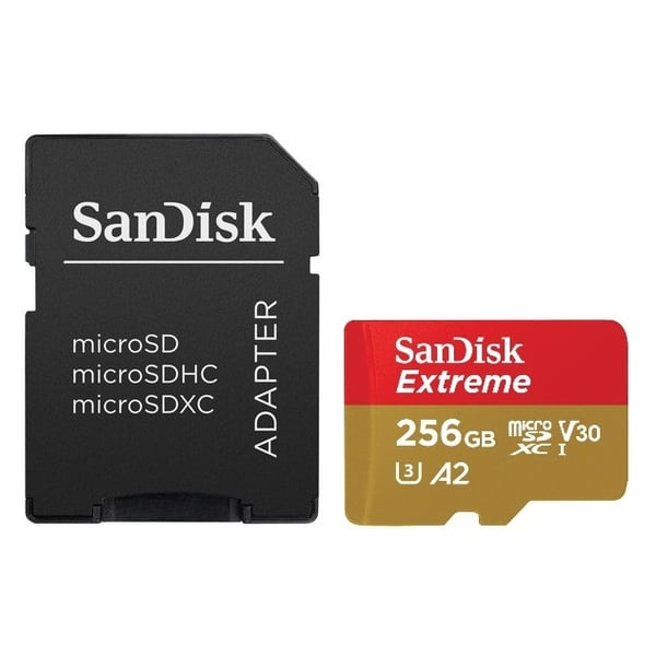 Sandisk Extreme 256GB MicroSDXC + SD Adapter SDSQXA1-256G-GN6MA Sandisk Extreme 256GB MicroSDXC + SD Adapter SDSQXA1-256G-GN6MA
