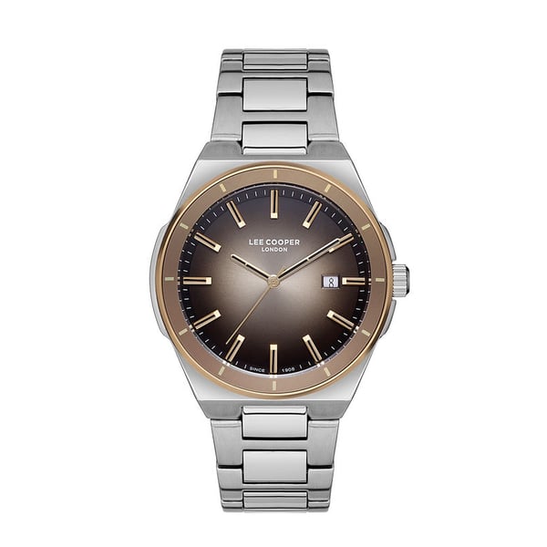 Lee Cooper, LC07177.240, Mens Analog Watch, Dark Brown Dial Stainless Steel Strap Lee Cooper, LC07177.240, Mens Analog Watch, Dark Brown Dial Stainless Steel Strap