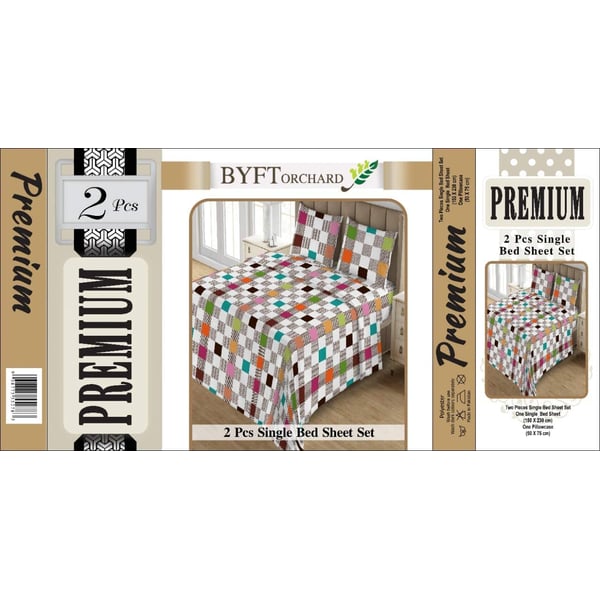 BYFT Premium Single Size Flat Bedsheet 150x230 CM and Pillow Case (Checkered) BYFT Premium Single Size Flat Bedsheet 150x230 CM and Pillow Case (Checkered)