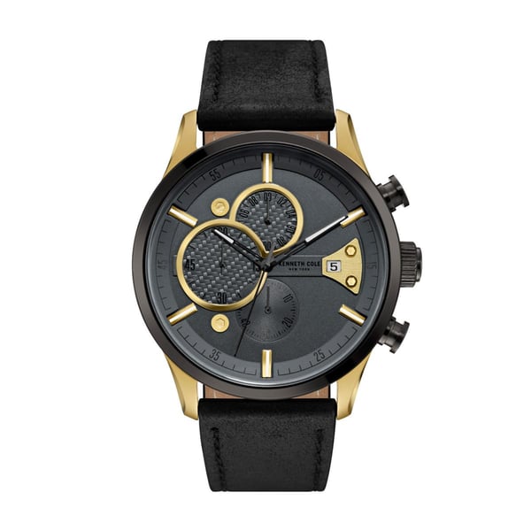 Kenneth Cole New York Watch For Men with Black Leather Strap Kenneth Cole New York Watch For Men with Black Leather Strap