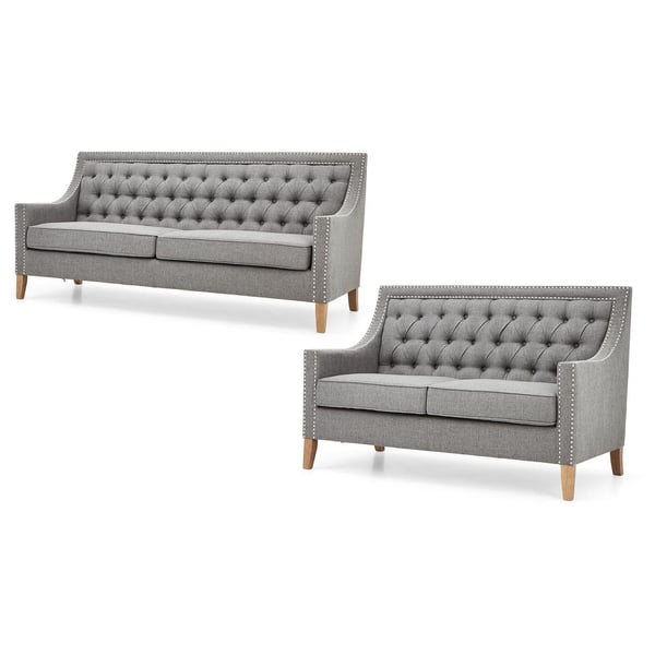 Montpellier Sofa Collection 5 - Seater ( 3+2 ) in Light Grey Color