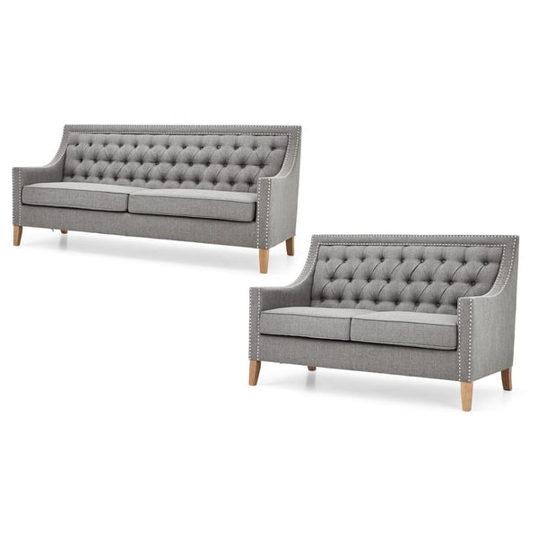 Montpellier Sofa Collection 5 - Seater ( 3+2 ) in Light Grey Color Montpellier Sofa Collection 5 - Seater ( 3+2 ) in Light Grey Color