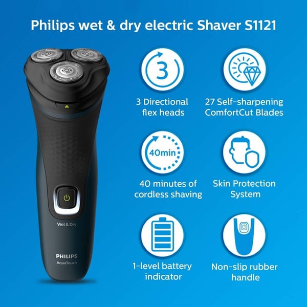 Philips 1100 Wet Or Dry Electric Shaver GFE S1121/40