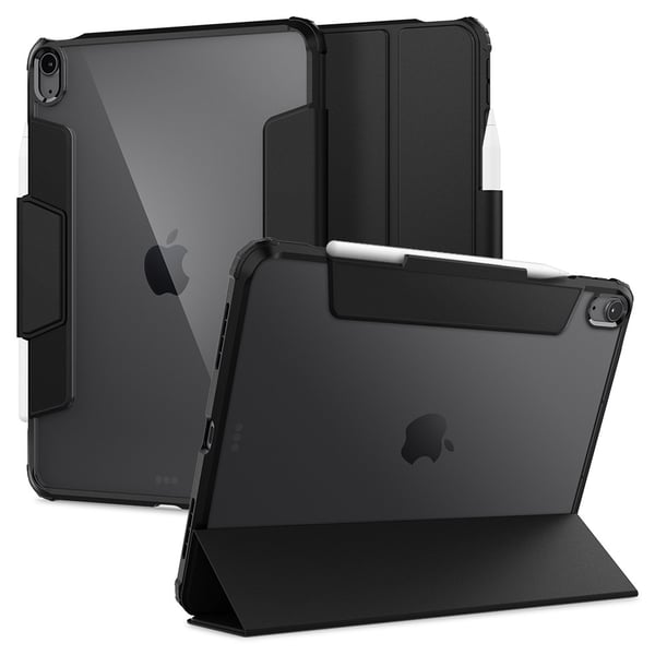Spigen Ultra Hybrid Pro designed for iPad Air 5 case cover (2022) 10.9 inch 5th Generation and iPad Air 4th Generation case (2020) with Pencil Holder - Black Spigen Ultra Hybrid Pro designed for iPad Air 5 case cover (2022) 10.9 inch 5th Generation and iPad Air 4th Generation case (2020) with Pencil Holder - Black