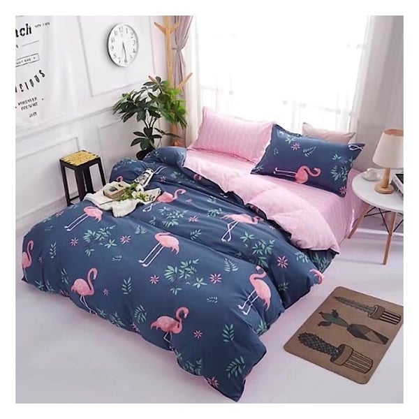Deals For Less Pink Flamingo Single 4 pcs Comforter Set