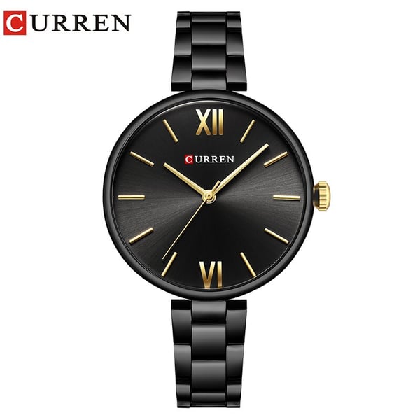 Curren 9017 Sleek 2 Toned Dial Watches - CRN9017-BLK