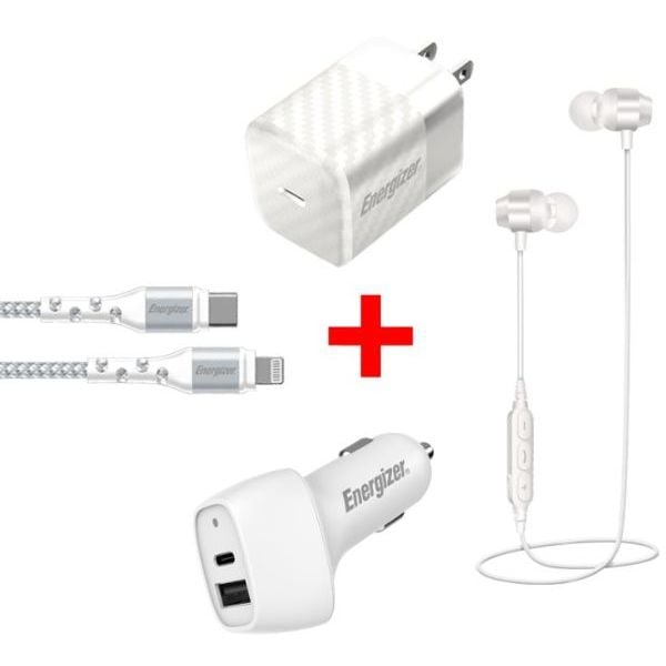 Energizer 4-in-1 Accessories Value Pack White Energizer 4-in-1 Accessories Value Pack White