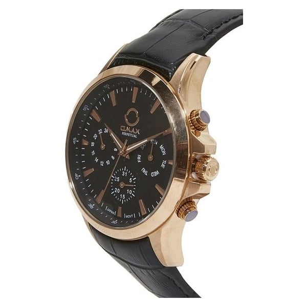 Omax PG08R22I Mens Multifunction Leather Watch Omax PG08R22I Mens Multifunction Leather Watch