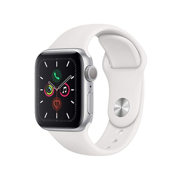 Apple Watch Series 5 Gps + Cellular 44mm Silver Aluminium Case White Band