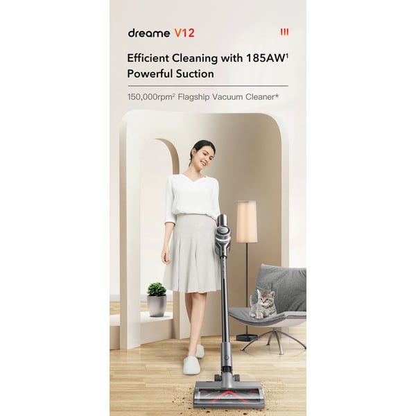 Dreame V12 Cordless Vacuum Cleaner 27000pa Led Display All In One Dust Collector Floor Carpet Aspirator Household Vacuum Cleaner