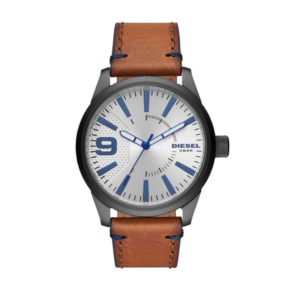 Buy Diesel Rasp Silver Leather Men Watch DZ1905 Online in UAE