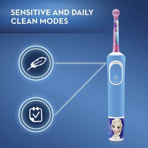 Braun Vitality Kids Frozen TRAVEL PACK Oral-B Toothbrush D100.414.2