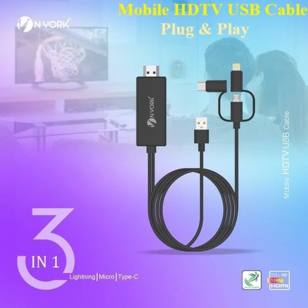 Nyork HDTV USB Cable Black
