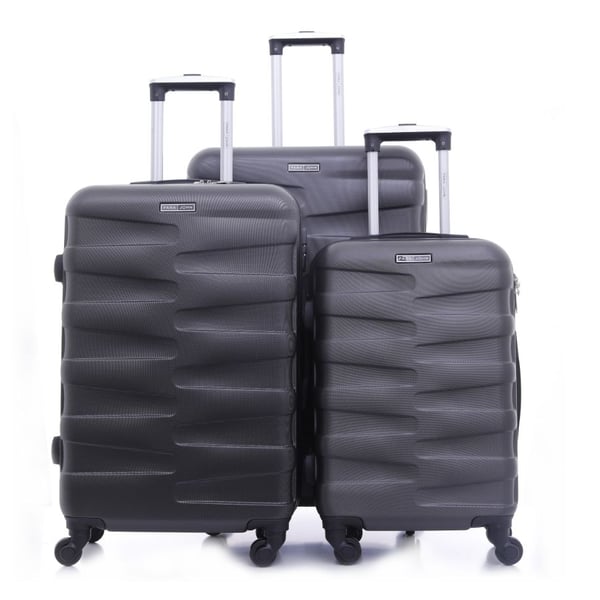 Para John 3pcs Hardshell Luggage Trolley Set Black