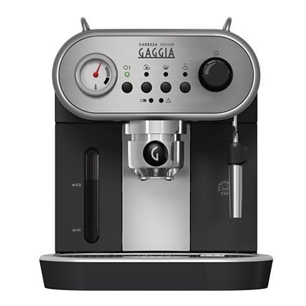 Gaggia Carezza Deluxe Pump Espresso Machine Made in Italy Silver and Gray