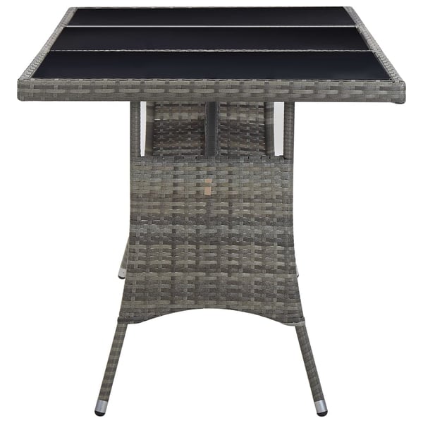 Vidaxl Garden Table Grey 170x80x74 Cm Poly Rattan Vidaxl Garden Table Grey 170x80x74 Cm Poly Rattan