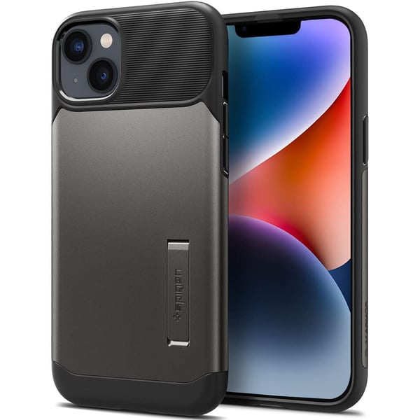 Spigen Slim Armor designed for iPhone 14 case cover (2022) - Gunmetal Spigen Slim Armor designed for iPhone 14 case cover (2022) - Gunmetal