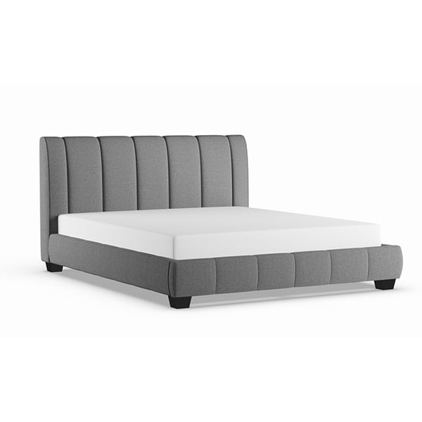 Buy Asghar Furniture Colson Fabric Bed Grey, Queen Without Mattress