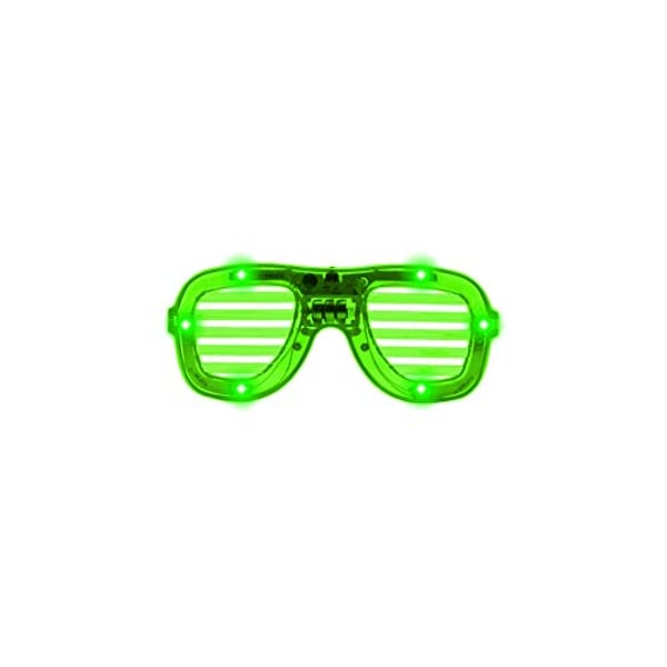 Buy Fun Central Led Light Up Slotted Shades – Novelty Glasses For Adults &  Kids Party Favors – Green Online in UAE