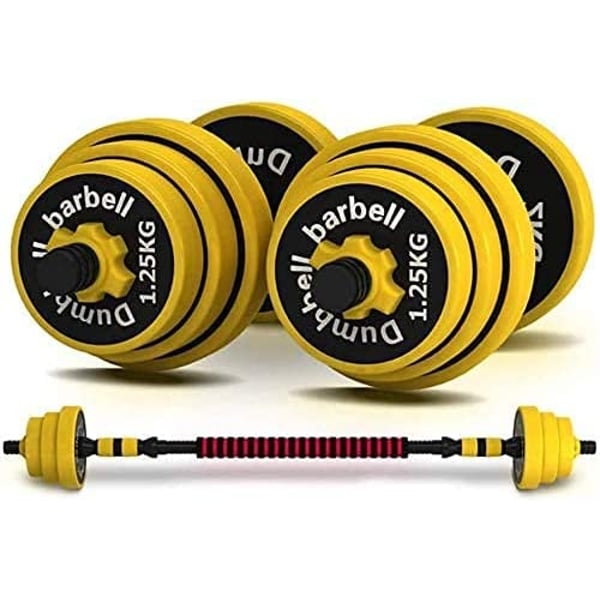 Ultimax Premium Quality Adjustable Weights Dumbbells Barbell Set 2 In 1,weights Dumbells Set, Dumbbells Barbell Weights Pair With Connecting Rod For Lifting, Non-slip Handle - 20kg