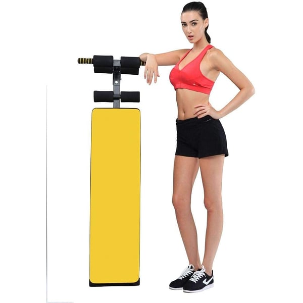 ULTIMAX Sit up Bench Adjustable Decline Ab Crunch Board with Dumbbells Pull up Spring and Resistance Band Ab Bench Exercises - Abdominal Exercise Equipment