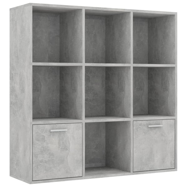 Vidaxl Book Cabinet Concrete Grey 98x30x98 Cm Engineered Wood