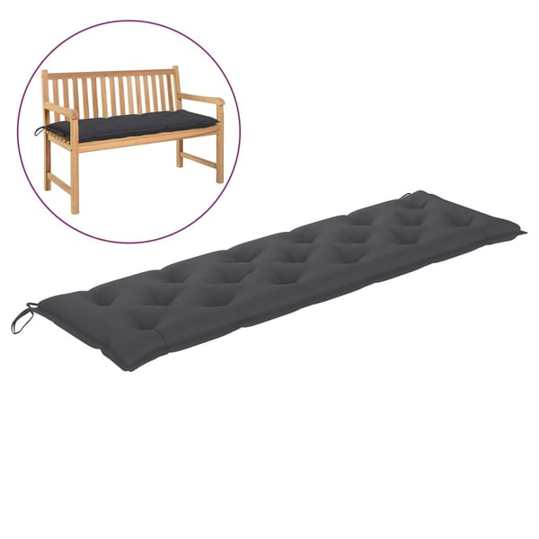 Vidaxl Garden Bench Cushion Anthracite 180x50x7 Cm Fabric
