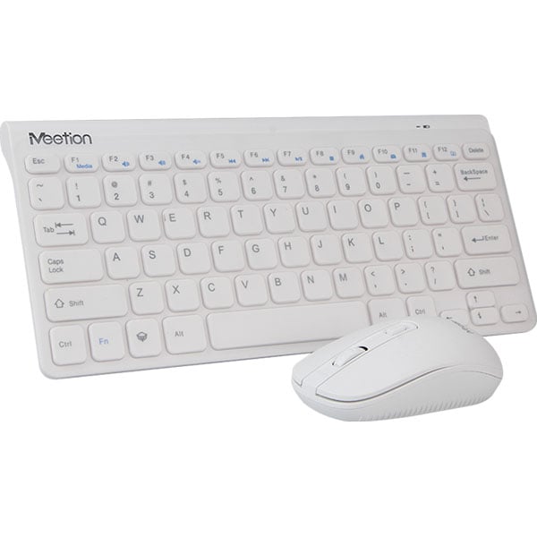 Meetion Wireless Keyboard and Mouse Combo White