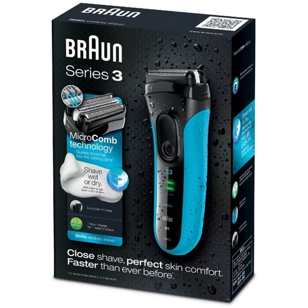 Braun Wet & Dry Series 3 Shaver W/ Micro Comb Technology 3040S Braun Wet & Dry Series 3 Shaver W/ Micro Comb Technology 3040S