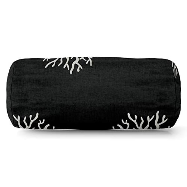 Buy Majestic Home Goods Black Coral Indoor/Outdoor Round Bolster Pillow