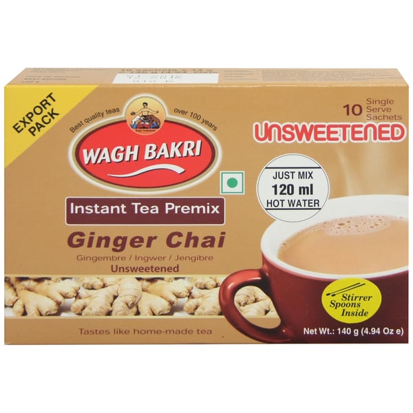 Wagh Bakri Unsweetened ginger Instant Tea Premix 140g Wagh Bakri Unsweetened ginger Instant Tea Premix 140g