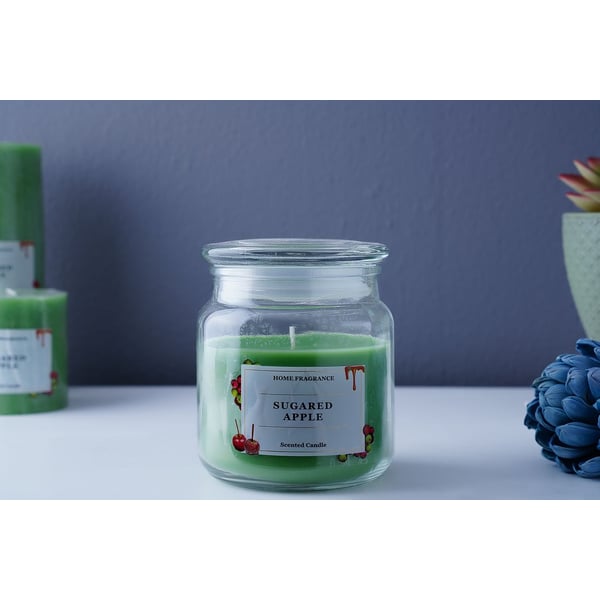 Premier Sugared Apple Jar Candle Green 286gm