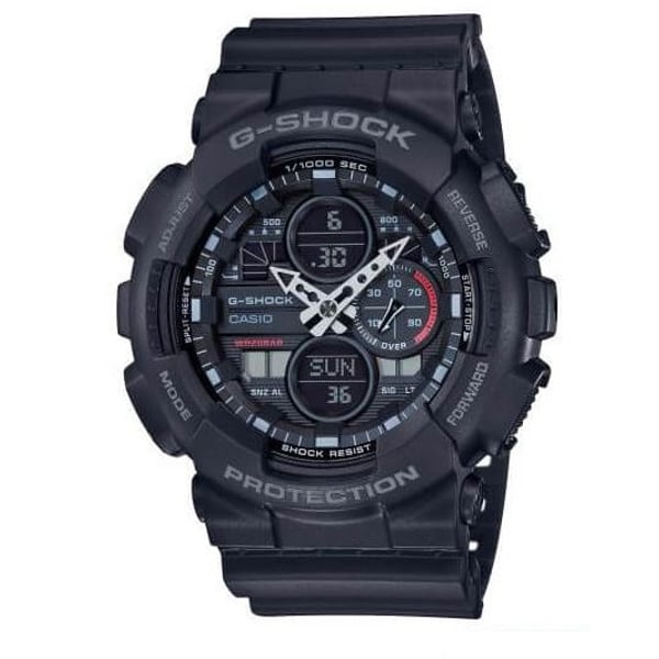 Casio G-Shock Black Resin Men Watch GA-140-1A1