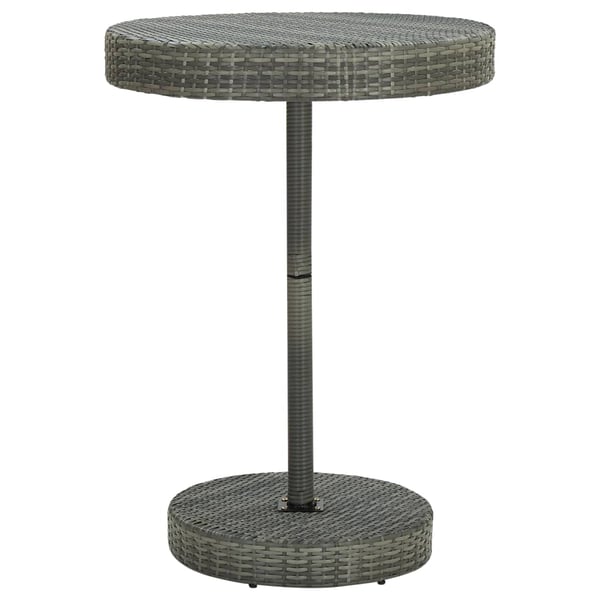 Vidaxl Garden Table Grey 75.5x106 Cm Poly Rattan Vidaxl Garden Table Grey 75.5x106 Cm Poly Rattan