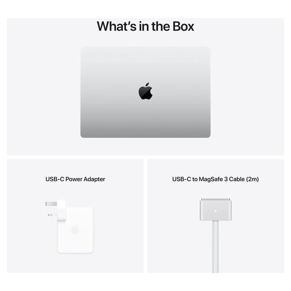 MacBook Pro 16-inch (2021) - M1 Max Chip 32GB 1TB 32-core GPU Silver English/Arabic Keyboard