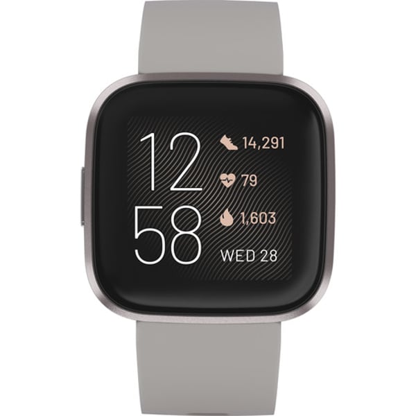 Fitbit FB507GYSR Versa 2 Smartwatch Stone/Mist Grey Aluminum