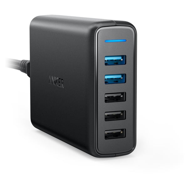 Anker Powerport 5 Ports Dual Black