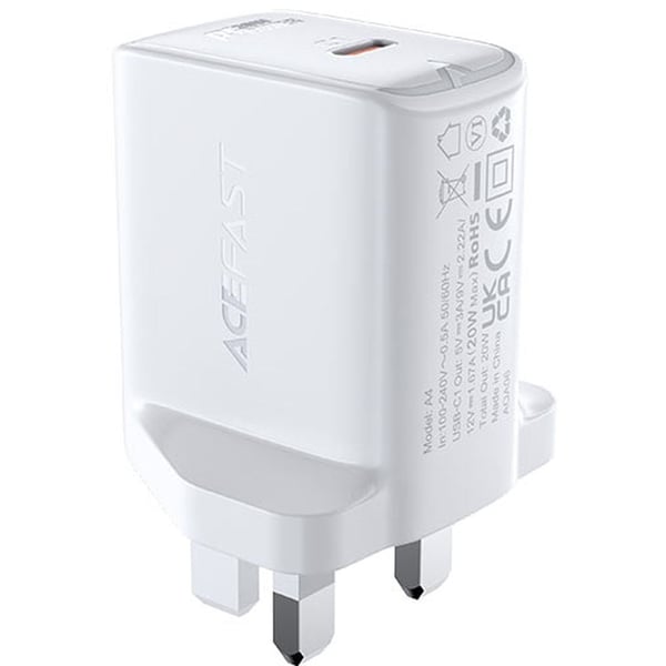 Acefast USB-C Fast Charge Wall Charger White Acefast USB-C Fast Charge Wall Charger White