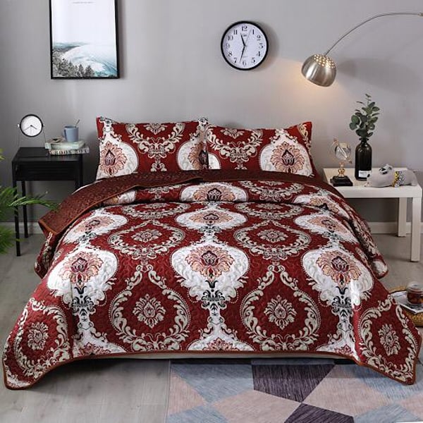 Buy King Size Summer Blanket Maroon Bohemia Design Online in UAE Sharaf DG