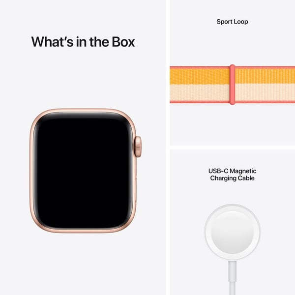 Apple Watch SE GPS+Cellular 40mm Gold Aluminium Case Maize/White Sport Loop Apple Watch SE GPS+Cellular 40mm Gold Aluminium Case Maize/White Sport Loop