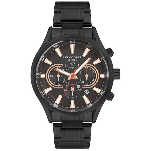 Lee Cooper LC07417.650 Men s Watch Analog Black Dial Black Stainless Band