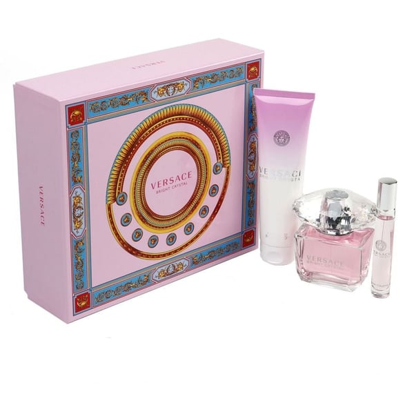 Versace Bright Crystal Perfume Gift Set For Women 90ml+150ml+10ml Eau de Toilette