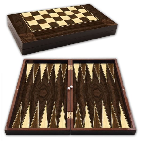 Buy Star Polyester Backgammon Set Large Size Walnut Online in UAE Sharaf DG